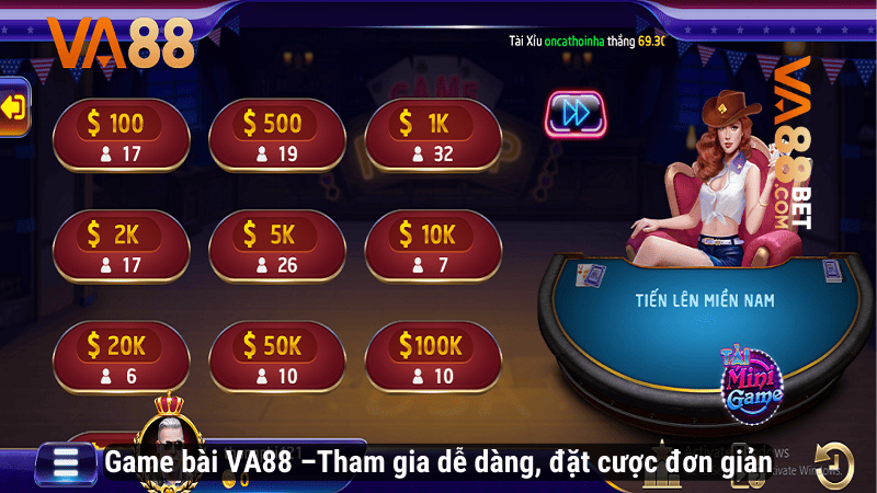 Game bài VA88 –Tham gia dễ dàng, đặt cược đơn giản